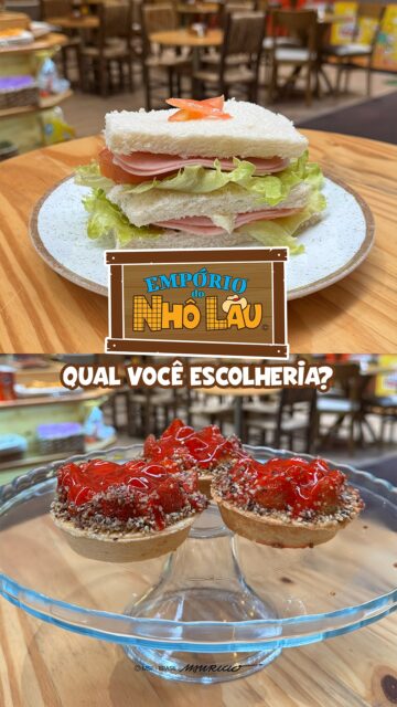 Te mostramos várias opções deliciosas aqui do Empório Nhô Lau, para você decidir qual prefere! 😋

As respostas você pode deixar aqui nos comentários!

A sua parada para o lanche durante a diversão da Vila é aqui!

Contém texto alternativo: Vídeo começa com imagem do Empório do Nhô Lau e a pergunta: "O que você escolheria?" Depois aparece as opções com imagens de cada lanche: "Pizza ou cestinha de pão de queijo? Torrada ou sanduíche natural? Brownie com sorvete ou torta dois amores? Tortinha de limão ou de morango?" O vídeo encerra com imagens de uma taça com sobremesa de chocolate e a frase: "No Nhô Lau tem essas e muitas outras opções de lanches deliciosos!"