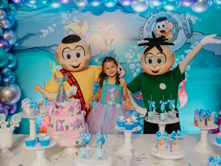 Festa de aniversário na VIla da Mônica - Cascão e Cebolinha