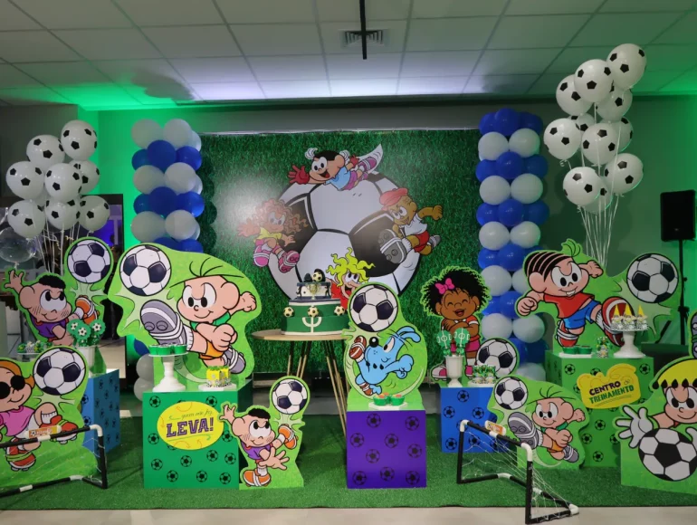 Festa de aniversário na VIla da Mônica - tema gool 3