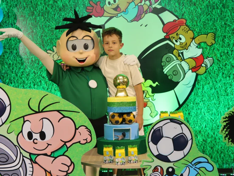 Festa de aniversário na VIla da Mônica - tema gool